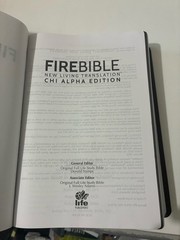 FIRE BIBLE New living Translation Chi Alpha Edition Leather Soft Cover