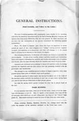 DAVIS Vertical Feed Sewing Machine Instruction Manual BIND – FRONT & BACK
