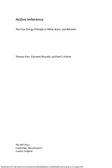 “Active Inference” by Thomas Parr Giovanni Pezzulo – New! – As Is!