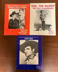 LOT OF 3 BOOKS Marco DeMarco Photostory PBs Johnny Mack Brown Tim McCoy Tom Mix