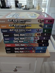 Dav Pilkey Dog Man & Cat Kid Comic Club Hardcover Graphic Novel Lot of 9