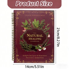 The Natural Healing Handbook, Spiral-Bound Guide for Herbal Remedies and Natural