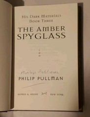 “The Amber Spyglass” 1st First Edition Signed Philip Pullman HC Book 3