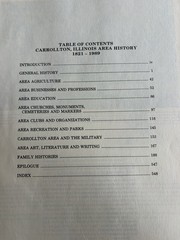 History of the Carrollton, Illinois area, 1821-1989