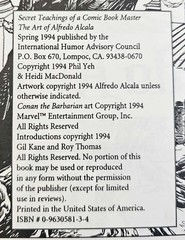 1994 Secret Teachings of a Comic Book Master The Art of Alfredo Alcala Paperback