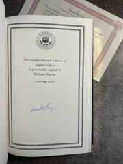 Sophie’s Choice SIGNED by William Styron Easton Press leatherbound