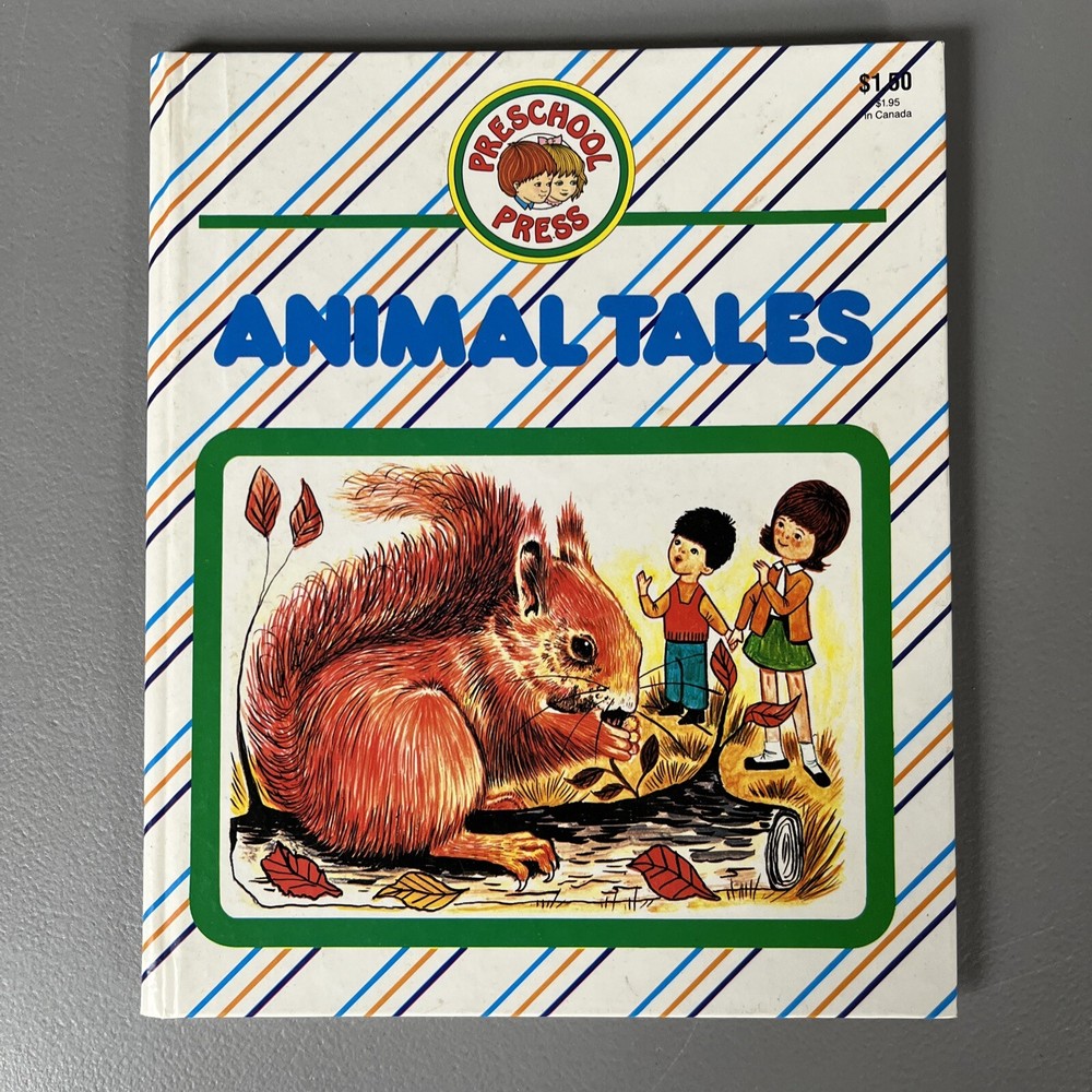 Vintage Preschool Press Hardcover “Animal Tales”, Good Condition