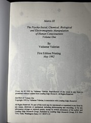 MATRIX III Volume 1,Valdamar Valerian,920 Pages In 1 book,Large 8.5*11”,REPRINT