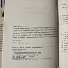 Global Fracture by Michael Hudson (First Edition, 1977)