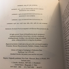 Easton Press Abraham Lincoln Biography Leather Book by Carl Sandburg 1984