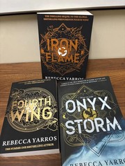 Onyx Storm + Iron Flame + Fourth wing by Rebecca Yarros 3 books set Paperback