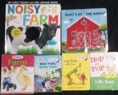 Dr. Seuss & P.D. Eastman Board Book Lot – Farm Animals, Trains, Dogs, Ages 2-3