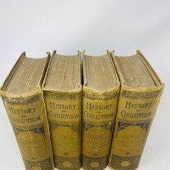 History of Civilization E.A. Allen 1889 HC Volumes 1-4 Complete Set Antique