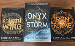 Onyx Storm + Iron Flame + Fourth wing by Rebecca Yarros Paperback & English