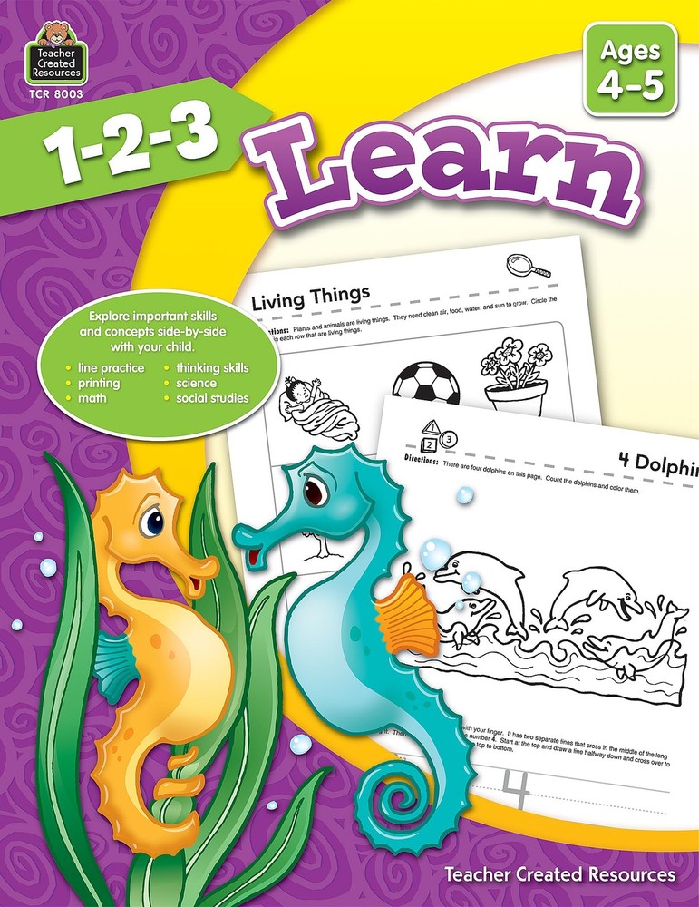1-2-3 Learn, Ages 4-5 from Teacher Created Resources – paperback Guckian, Ma…
