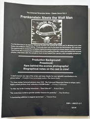 FRANKENSTEIN meets THE WOLFMAN: Universal Filmscript :First Ed Softbound 1990 #5
