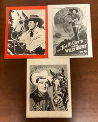 LOT OF 3 BOOKS Marco DeMarco Photostory PBs Johnny Mack Brown Tim McCoy Tom Mix