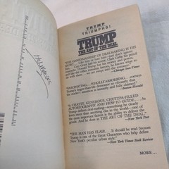 Trump: The Art of the Deal Donald J. Trump 1987 Warner Books First Printing PB