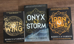 Onyx Storm + Iron Flame + Fourth wing by Rebecca Yarros Paperback & English