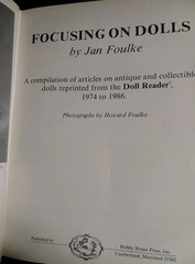 “Focusing on Dolls” Hardcover Book By Jan Foulke 174 Pages – 1988 Good Preowned
