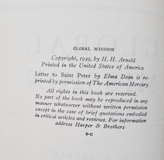 Global Mission, by H.H. Arnold – Hard Back/Dust Jacket