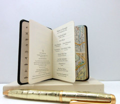 APPALACHIAN TRAIL 3×4″ MINI Guide Leather Cover Notes w Maps Info 160 Pgs Black