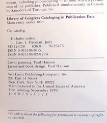 “Cat Catalog”, The Ultimate Cat Book, Large “Very Good” 1st Ed. Book, 352 pages
