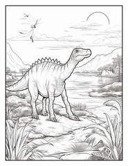 “Cute Dinosaur Coloring Book fun for allFun, Creative & Relaxing Art Pages
